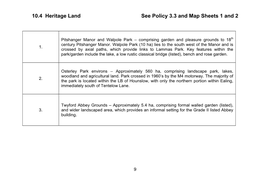 10.4 Heritage Land See Policy 3.3 and Map Sheets 1 and 2