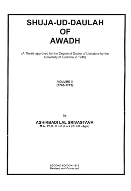 Shuja-Ud-Daulah of Awadh