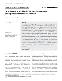 Evolution with a Seed Bank: the Population Genetic Consequences of Microbial Dormancy