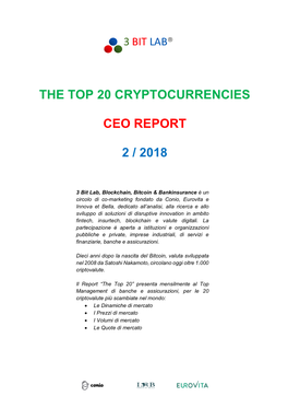 The Top 20 Cryptocurrencies Report