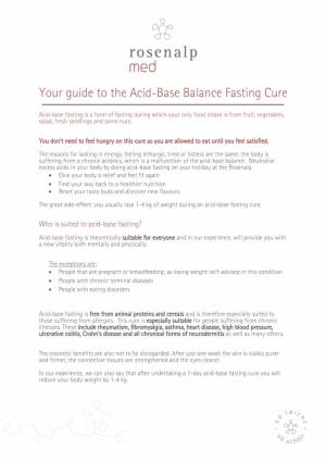 Your Guide to the Acid-Base Balance Fasting Cure