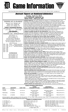 04-14-2013 Tigers Notes
