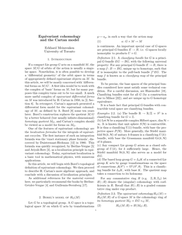 Equivariant Cohomology and the Cartan Model