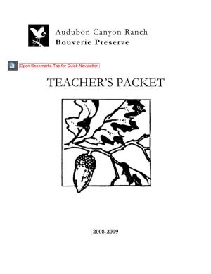 Bouverie Preserve Teachers' Packet