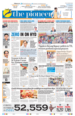 ZERO in on HYD N KCR Wants Strict Enforcement of Lockdown in State Capital and Surrounding Districts