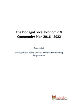 The Donegal Local Economic & Community Plan 2016