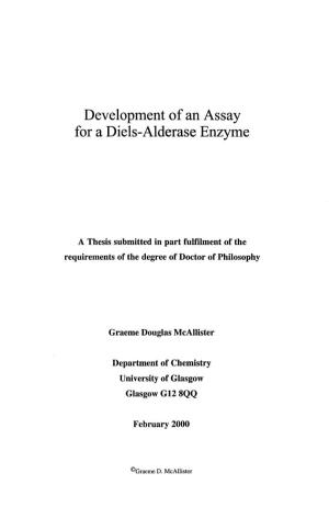 Development of an Assay for a Diels-Alderase Enzyme