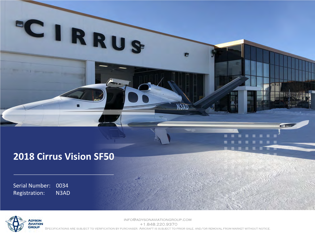 2018 Cirrus Vision SF50