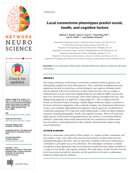 Local Connectome Phenotypes Predict Social, Health, and Cognitive Factors