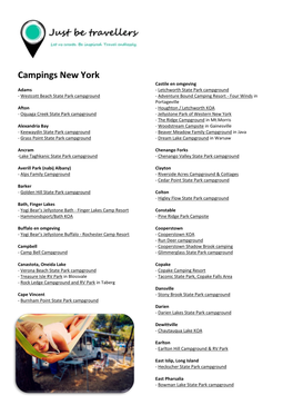 Campings New York