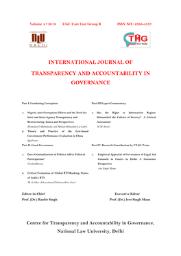 International Journal of Transparency And