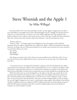 Woz and the Apple 1