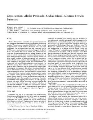 Cross Section, Alaska Peninsula-Kodiak Island—Aleutian Trench: Summary