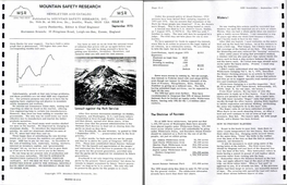 Mountain Safety Research