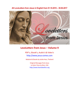Loveletters from Jesus – Volume 9