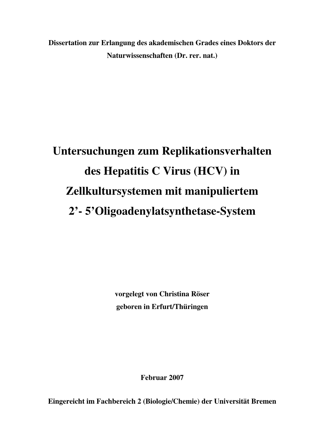 Dissertation Christina Röser