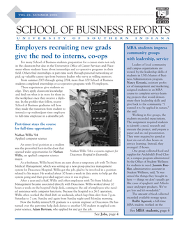 Summer 2004 School of Business Reports