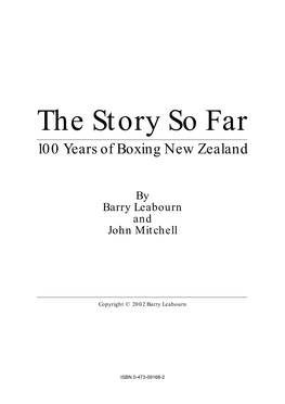 The Story So Far 100 Years of Boxing New Zealand