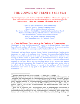06 the Council of Trent & First Vatican Council