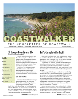 COASTWALKER the NEWSLETTER of COASTWA LK Saving the California Coast One Step at a Time Spring 2005