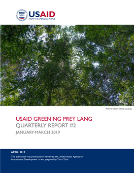 Usaid Greening Prey Lang Quarterly Report #2 January-March 2019