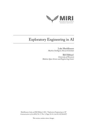 Exploratory Engineering in AI