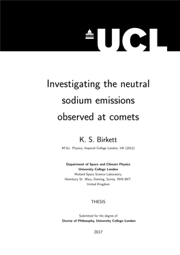 Investigating the Neutral Sodium Emissions Observed at Comets