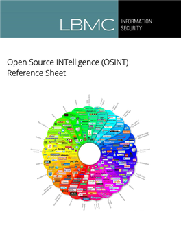 Open Source Intelligence (OSINT) Reference Sheet
