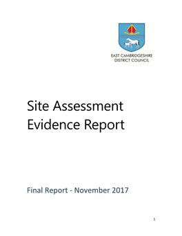 Site Assessment Evidence Report