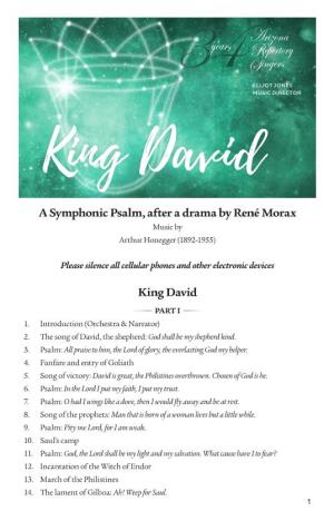 A Symphonic Psalm, After a Drama by René Morax King David
