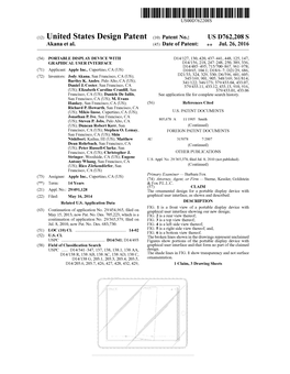 (12) United States Design Patent (10) Patent No.: US D762.208 S Akana Et Al