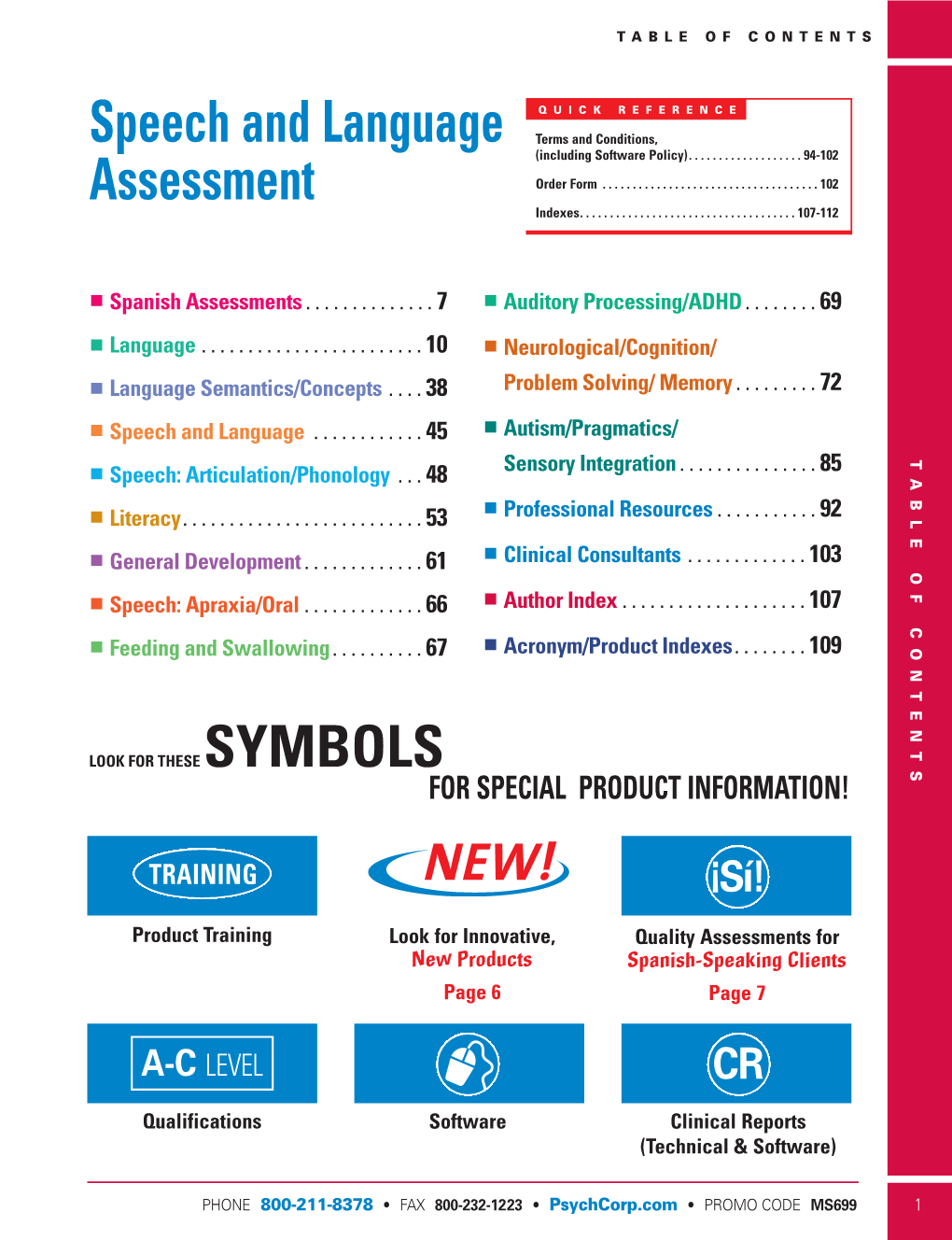 Speech and Language Assessments, Occupational Therapy and U Talent Assessment Resources