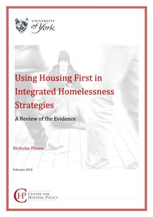 Using Housing First in Integrated Homelessness