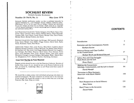 SOCIALIST REVIEW (Formerly Socialist Revolution) Number 39 (Vol 8, No