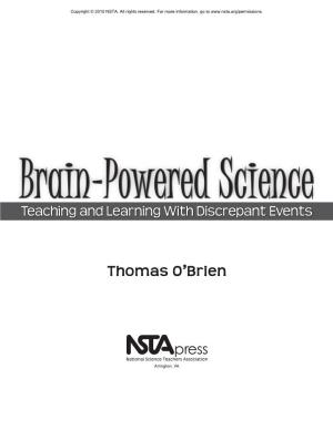 Teaching and Learning with Discrepant Events Thomas O'brien