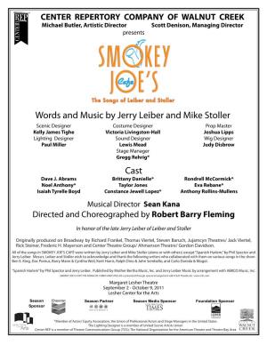Cast Words and Music by Jerry Leiber and Mike Stoller