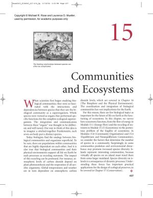 Chapter 15 Communities and Ecosystems Rosech15 0104043 437-474 2P 11/18/04 3:07 PM Page 439