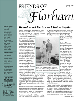 Friends of Florham – Spring 2004