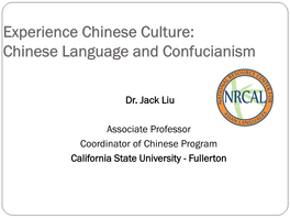 Chinese Language and Culture