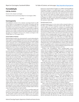 Formaldehyde Based Case-Control Study by Vaughan Et Al