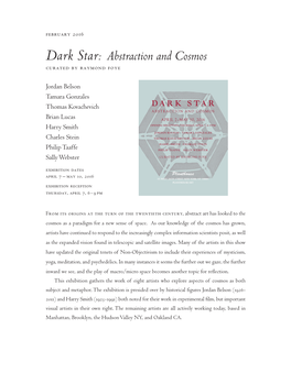 Dark Star : Abstraction and Cosmos    