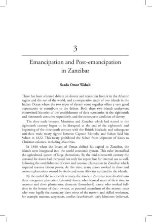 Emancipation and Post-Emancipation in Zanzibar