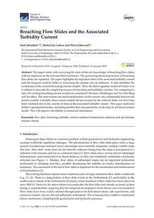 Breaching Flow Slides and the Associated Turbidity Current