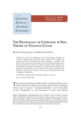 Violence Cycle Theory Will Be Introduced in Analogy to the Praxeological Business Cycle Theory (According to Ludwig Von Mises)