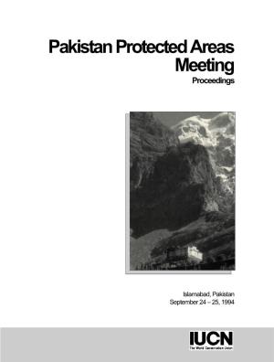 Pakistan Protected Areas M E E T I