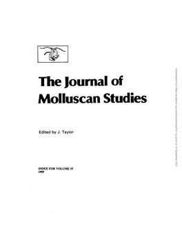 The Journal of Molluscan Studies