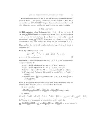 Just the Definitions, Theorem Statements, Proofs On