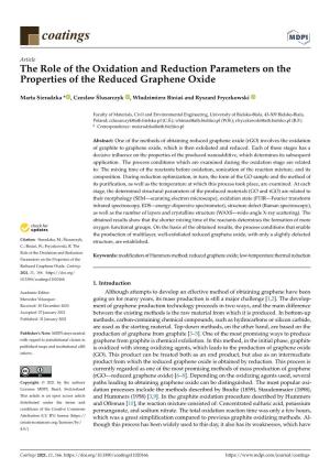 The Role of the Oxidation and Reduction Parameters on the Properties of the Reduced Graphene Oxide