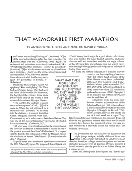 That Memorable First Marathon