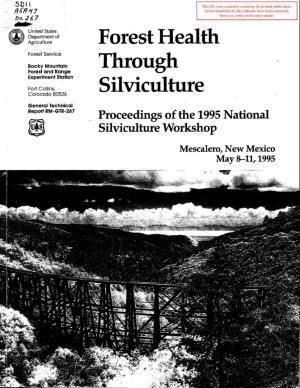 Forest Health Through Silviculture